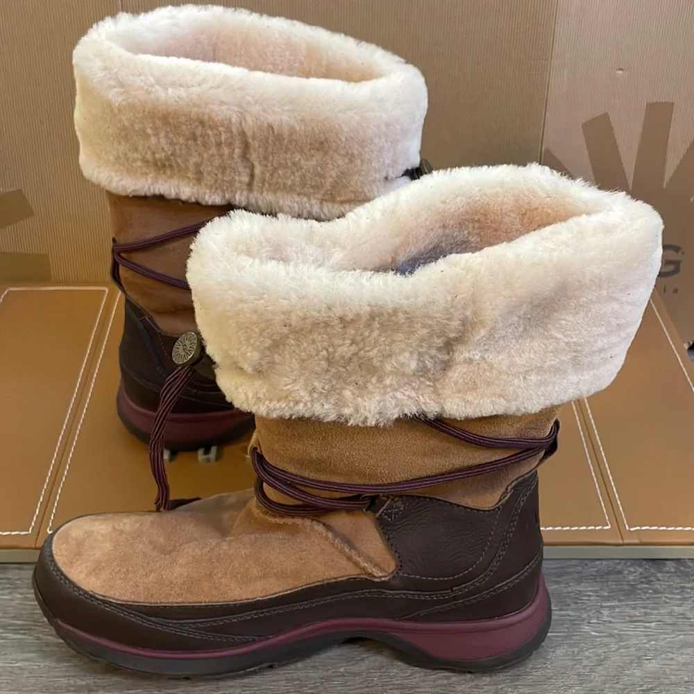 Brand New Womens UGG Orellen Chestnut Thinsulate Waterproof Winter Snow Boots - Picture 9 of 12
